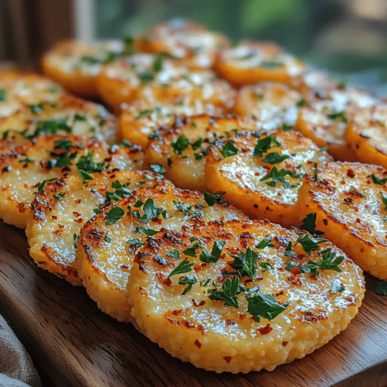 Polenta, a staple in Italian cuisine, has garnered a reputation as a versatile ingredient embraced by home cooks and professional chefs alike. Made from ground cornmeal, this dish can be served creamy or allowed to set and slice into various shapes. The beauty of polenta lies not only in its adaptability but also in its ability to absorb flavors, making it a perfect base for a multitude of toppings. Among the myriad of ways to enjoy polenta, crispy Parmesan polenta rounds stand out as a delightful appetizer or side dish that can elevate any meal.