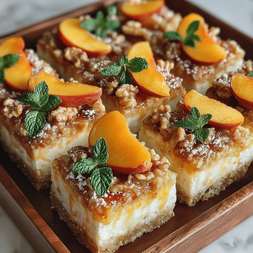 As the sun shines brighter and temperatures rise, nothing satisfies quite like a refreshing dessert. Enter the Peach Paradise Chilled Bars, a delightful and healthy treat that is not only perfect for warm weather but also suitable for any occasion. Featuring the vibrant taste of fresh peaches, these chilled bars are a harmonious blend of wholesome ingredients like Greek yogurt and rolled oats. Their light, creamy texture combined with the natural sweetness of ripe fruit makes them an irresistible choice for dessert lovers and health enthusiasts alike.