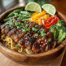 Sweet and Savory Sticky Teriyaki Chicken Noodle Bowls