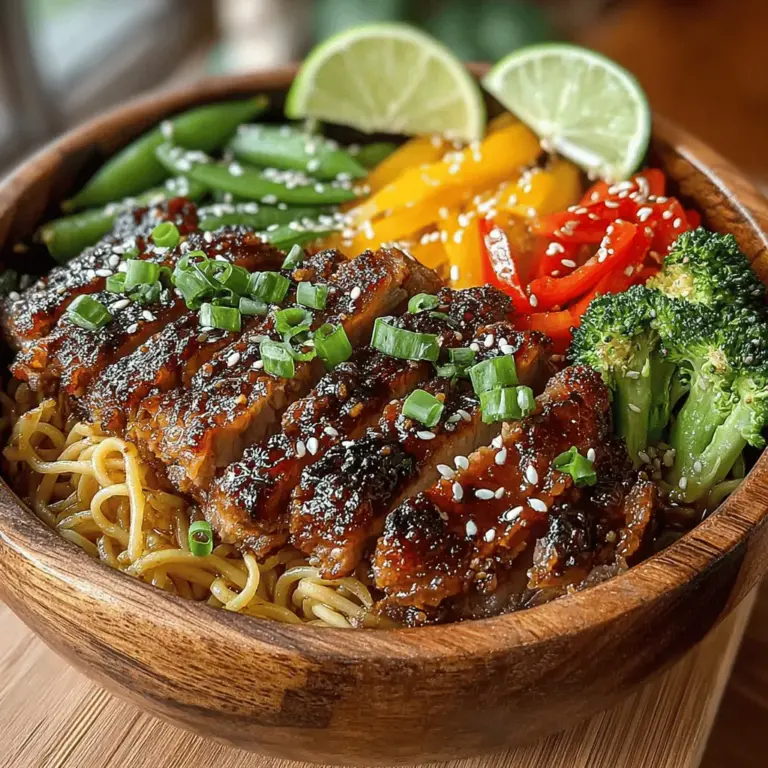 In the culinary landscape, few dishes can claim the title of being both quick and utterly delicious as effectively as Sweet and Savory Sticky Teriyaki Chicken Noodle Bowls. This recipe represents a harmonious blend of tender, marinated chicken thighs, perfectly cooked noodles, and a vibrant array of vegetables, resulting in a meal that is as visually appealing as it is flavorful. The balance of sweet and savory elements in this dish creates an explosion of taste that is sure to please a variety of palates, making it a fantastic choice for anything from a cozy weeknight dinner to an impressive dish for entertaining guests.