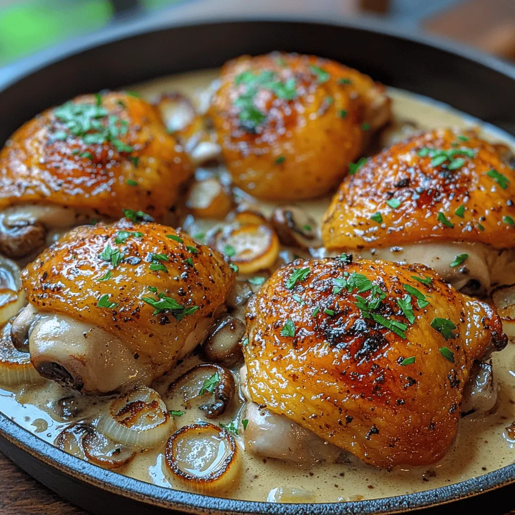 In the world of home cooking, few dishes can rival the comforting embrace of creamy mushroom chicken thighs. This recipe not only showcases the delightful marriage of tender, juicy chicken and a rich, savory sauce but also transforms a simple weeknight meal into a luxurious dining experience. Whether you're hosting a family gathering or craving a cozy dinner for two, creamy mushroom chicken thighs serve as the perfect centerpiece.