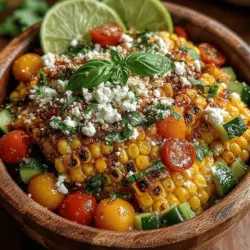 Sweet & Savory Grilled Corn Salad with Feta