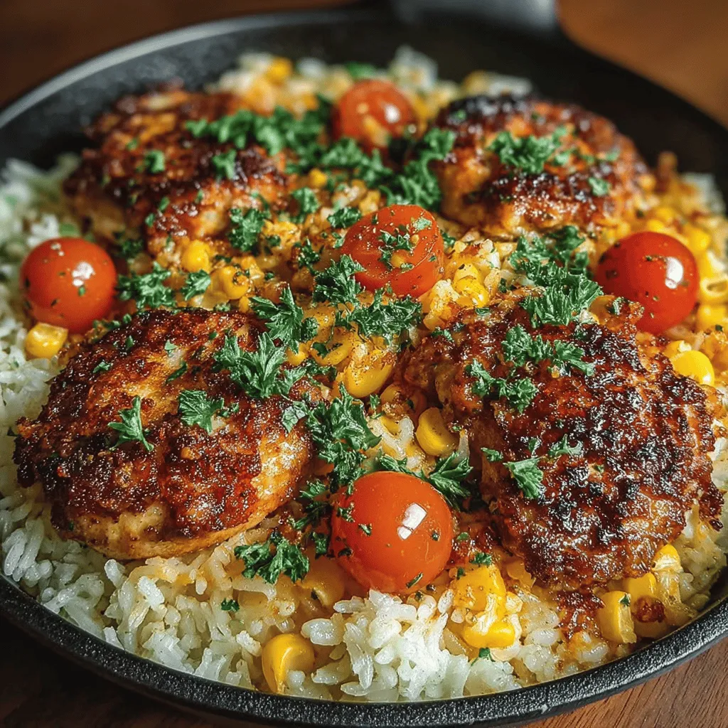 In the realm of quick and satisfying home cooking, the Easy Chicken & Corn Rice Skillet emerges as a standout dish, ideal for busy weeknights when time is of the essence but flavor cannot be compromised. This one-pan wonder brings together tender chicken thighs, vibrant corn, and fluffy rice, creating a delightful medley that is as nutritious as it is delicious. The simplicity of this recipe means that even novice cooks can whip up a meal that feels as special as it tastes.