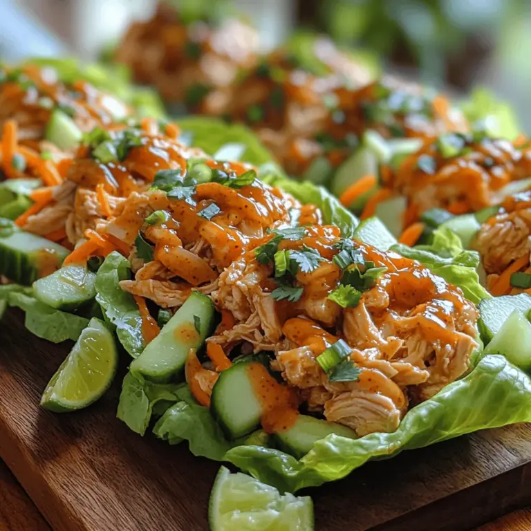 In recent years, the trend of healthy eating has garnered significant attention, as more individuals strive to find flavorful yet nutritious alternatives to traditional meals. As part of this culinary shift, Smoky Crunch BBQ Chicken Lettuce Wraps have emerged as a standout option, appealing to both health-conscious consumers and barbecue enthusiasts alike. This dish seamlessly merges the smoky richness of well-seasoned BBQ chicken with the crisp freshness of lettuce, creating a satisfying balance that allows you to indulge without the guilt. The versatility of this recipe makes it suitable for a variety of occasions, whether you are hosting a summer barbecue, looking for a quick weeknight dinner, or preparing a delightful appetizer for guests.