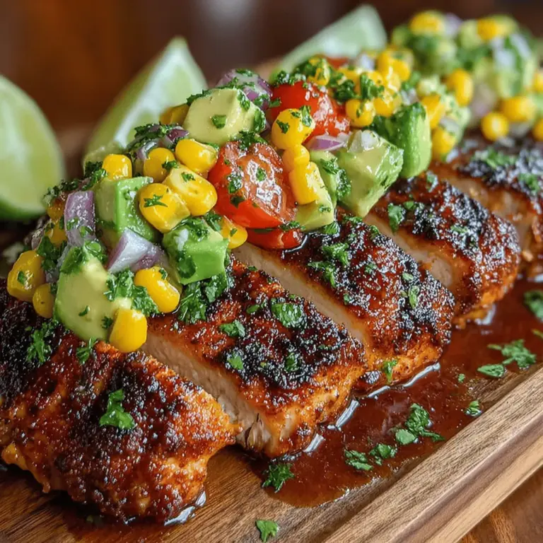 If you’re in search of a dish that perfectly balances vibrant flavors and nutritional benefits, look no further than Smoky Delight: Paprika Chicken with Avocado Corn Salsa. This recipe not only showcases the smoky depth of paprika but also highlights the refreshing crunch of avocado and corn salsa, making it a feast for the senses. The contrasting flavors and textures come together to create a dish that is both visually stunning and deliciously satisfying.