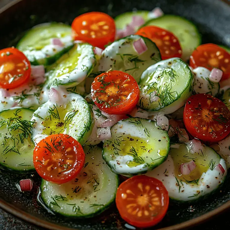 As the weather warms up, the craving for light, refreshing dishes becomes irresistible. The Refreshingly Creamy Cucumber Yogurt Salad embodies this desire, offering a delightful combination of cool cucumbers and creamy yogurt that makes it a perfect side dish or appetizer for summer gatherings. Its appealing taste and texture make it a staple at picnics, barbecues, or simply as a healthy addition to your daily meals. This salad not only tantalizes the taste buds but also provides a wealth of health benefits, making it a guilt-free choice for those looking to maintain a nutritious diet.
