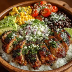 Zesty Lime Cilantro Chicken Bowls