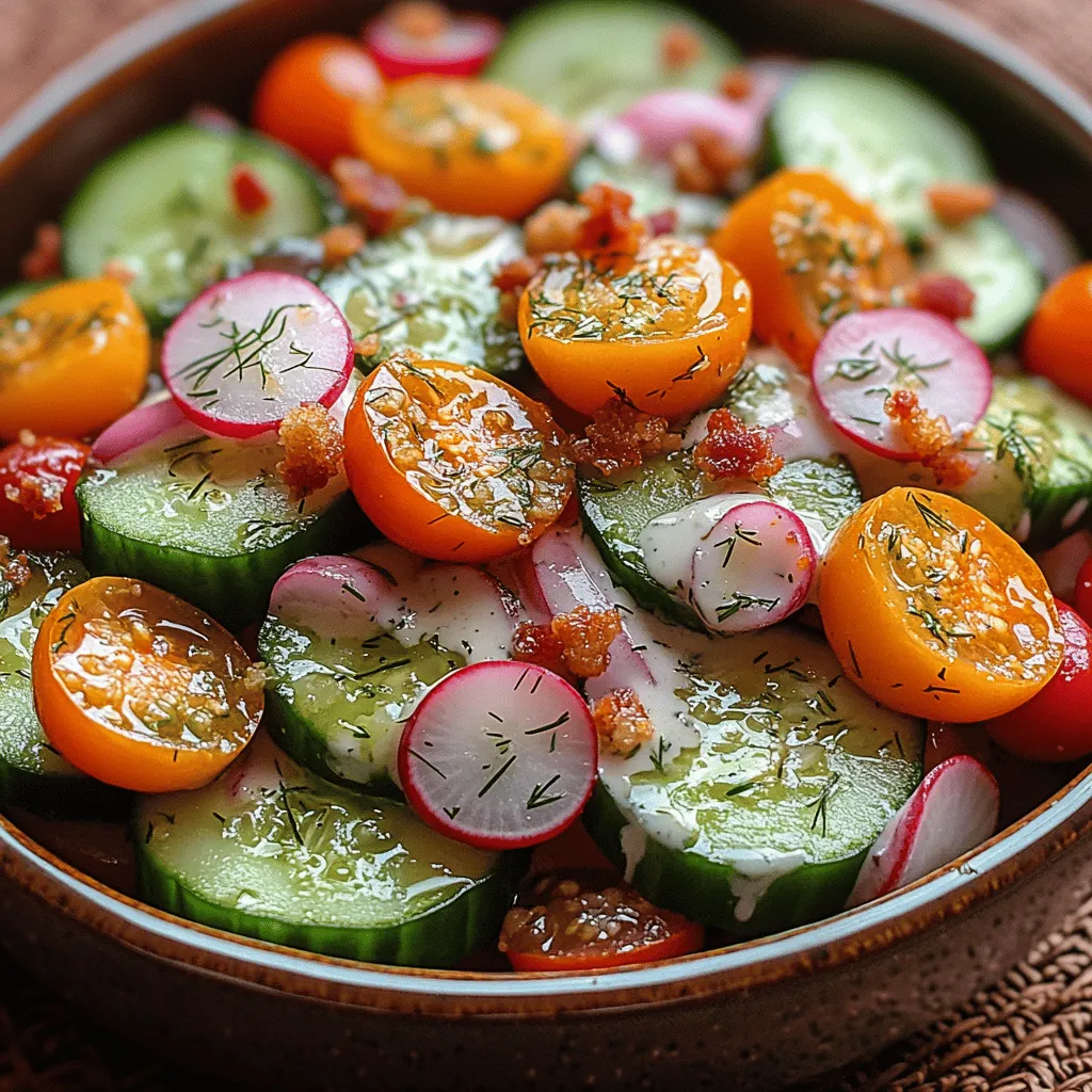 As the temperature rises and summer days stretch long, the allure of fresh, vibrant salads becomes undeniable. Among the array of summer dishes, the Crunchy Ranch Cucumber Salad stands out as a delightful choice, combining crisp textures and refreshing flavors that perfectly capture the essence of the season. This salad is not just a side dish; it is a celebration of fresh ingredients that can transform any meal into a wholesome experience.