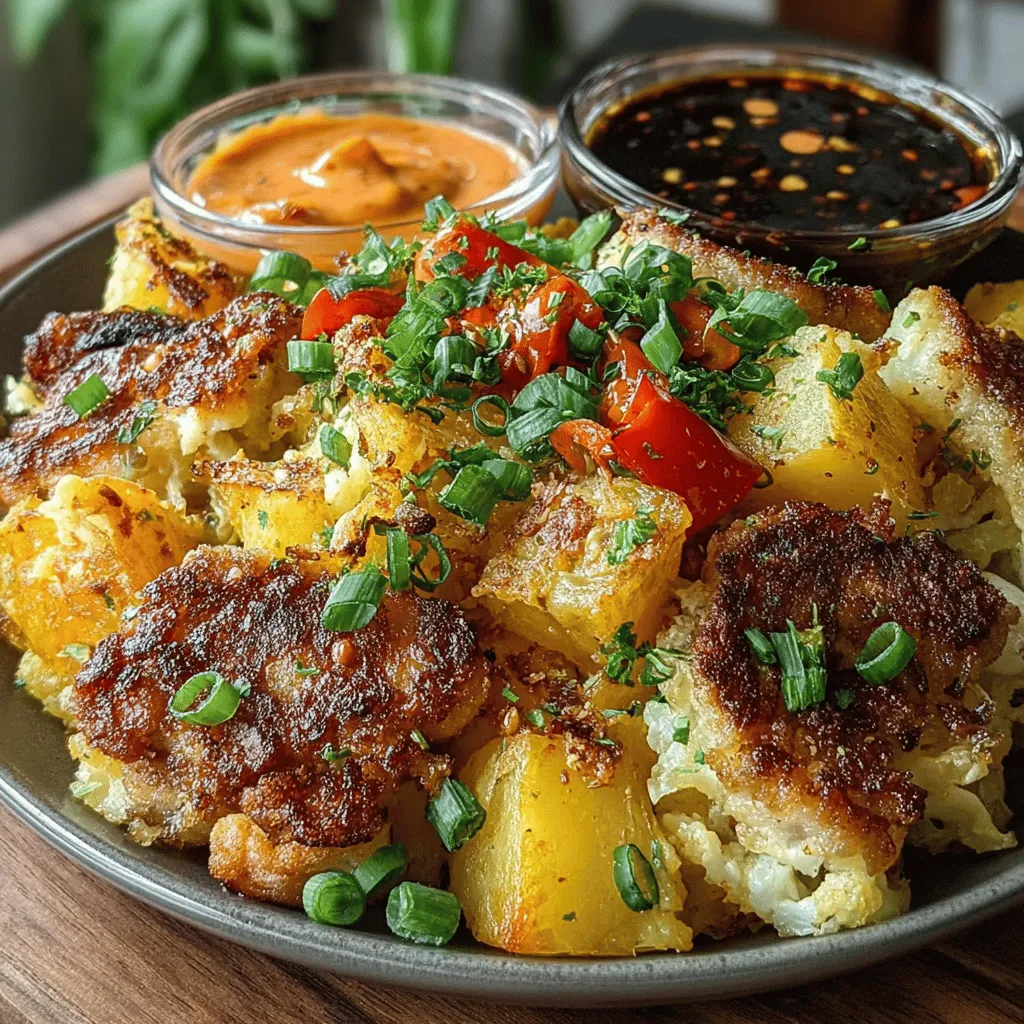 If you're looking to elevate your brunch game or simply enjoy a hearty meal, the Golden Cajun Potato Hash with Chicken Bites is a delightful dish that brings vibrant flavors and satisfying textures to your table. This dish masterfully combines the rustic charm of a classic potato hash with the bold and spicy essence of Cajun cuisine. The result is a mouthwatering experience that is both comforting and exciting, making it a favorite for family gatherings, weekend brunches, or a cozy dinner at home.