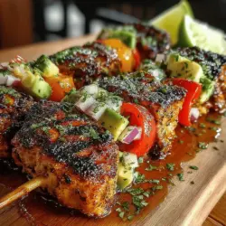 Zesty Chicken Skewers with Lime Salsa