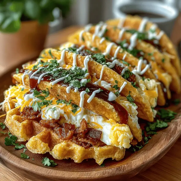 In recent years, the culinary world has witnessed an explosion of creativity, particularly when it comes to breakfast offerings. Gone are the days of simply serving scrambled eggs or toast; today’s breakfast enthusiasts are on the lookout for innovative dishes that combine fun with flavor. Enter the Mini Pumpkin Waffle Breakfast Tacos—a delightful twist on traditional breakfast fare that embodies the spirit of the season. These mini tacos seamlessly blend the warm, comforting flavors associated with fall into a fun, portable format that's perfect for both leisurely weekends and busy weekday mornings.