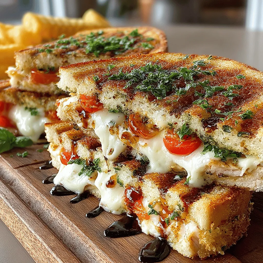 The Pesto Chicken Caprese Grilled Sandwich is a culinary masterpiece that marries the rich flavors of Italian cuisine with the comforting appeal of a grilled sandwich. This mouthwatering dish features tender grilled chicken, fresh mozzarella, vibrant tomatoes, and aromatic basil, all brought together by the irresistible essence of basil pesto. Each bite delivers a burst of flavors, making it a perfect choice for lunch, dinner, or even a hearty snack.