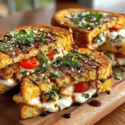 The Pesto Chicken Caprese Grilled Sandwich is a culinary masterpiece that marries the rich flavors of Italian cuisine with the comforting appeal of a grilled sandwich. This mouthwatering dish features tender grilled chicken, fresh mozzarella, vibrant tomatoes, and aromatic basil, all brought together by the irresistible essence of basil pesto. Each bite delivers a burst of flavors, making it a perfect choice for lunch, dinner, or even a hearty snack.