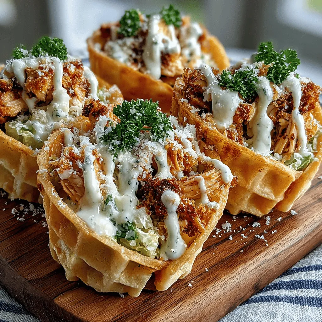 When it comes to entertaining, presentation is just as important as taste. Mini Chicken Caesar Crunch Cones offer a delightful and eye-catching way to serve a beloved classic salad. With their portable format and vibrant flavors, these cones are not only satisfying but also elevate any gathering, making them the perfect party food. Imagine a creamy, savory chicken Caesar salad nestled in a crisp waffle cone, ready to be enjoyed with every crunchy bite. This innovative dish captures the essence of traditional Caesar salad while introducing a fun and whimsical presentation.