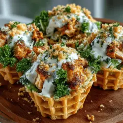 When it comes to entertaining, presentation is just as important as taste. Mini Chicken Caesar Crunch Cones offer a delightful and eye-catching way to serve a beloved classic salad. With their portable format and vibrant flavors, these cones are not only satisfying but also elevate any gathering, making them the perfect party food. Imagine a creamy, savory chicken Caesar salad nestled in a crisp waffle cone, ready to be enjoyed with every crunchy bite. This innovative dish captures the essence of traditional Caesar salad while introducing a fun and whimsical presentation.