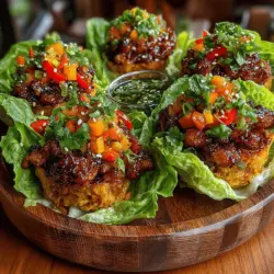 Honey Garlic Chicken Lettuce Cups offer a delightful and healthy meal option that perfectly marries flavor with nutrition. In today’s fast-paced world, where families and busy individuals often seek convenient yet wholesome meals, this dish stands out as a remarkable solution. The combination of tender ground chicken, aromatic garlic, and the natural sweetness of honey creates a savory filling that is both satisfying and light. Wrapped in crisp lettuce leaves, these cups are not only visually appealing but also cater to health-conscious eaters looking for low-carb alternatives.