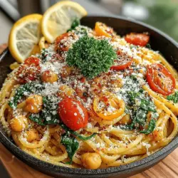 Zesty Lemon Chickpea Pasta Recipe