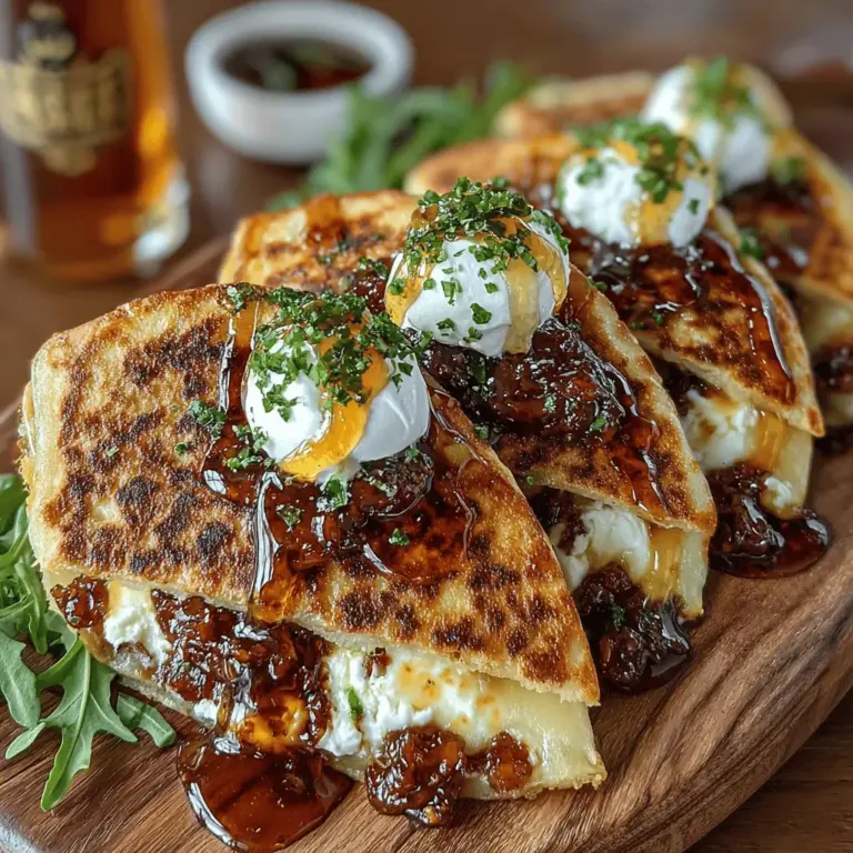 When it comes to creating the perfect appetizer or light meal, few dishes can rival the enticing combination of sweet and savory flavors found in Sweet & Savory Fig Jam Quesadillas. This delectable recipe marries the rich, fruity essence of fig jam with the creamy goodness of cheese, resulting in a dish that tantalizes the taste buds and pleases a wide variety of palates. Whether you’re hosting a casual gathering or simply looking for a quick yet satisfying meal, these quesadillas are sure to impress.