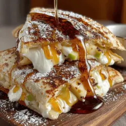 Sweet Apple Quesadilla Triangles are a delightful fusion of flavors and textures, offering a unique twist on traditional quesadillas. This dish brings together the comforting warmth of cooked apples, the richness of cheese, and the crispy goodness of a tortilla, making it an irresistible sweet treat. Whether you’re looking for a quick breakfast option, a satisfying snack, or a light dessert, these quesadilla triangles can fit seamlessly into any meal plan.