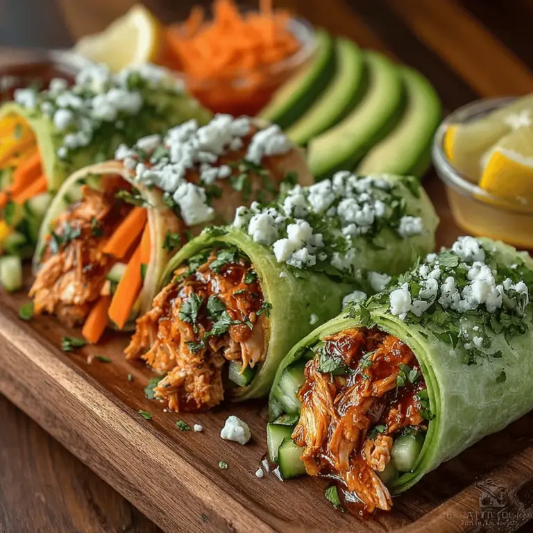 Are you searching for a vibrant, flavorful, yet health-conscious meal option that can easily impress guests or serve as a quick dinner solution? Look no further than Buffalo Chicken Rice Paper Wraps. This dish brilliantly combines the spicy, tangy essence of classic buffalo chicken with the light, fresh appeal of rice paper wraps, making it a perfect choice for gatherings, meal prep, or a satisfying weeknight dinner.