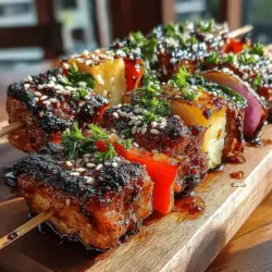 Tropical Delight: Pineapple Teriyaki Chicken Skewers