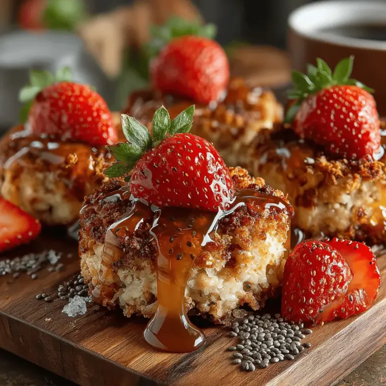 In the world of healthy snacks and breakfast options, the Strawberry Bliss Chia Oat Coins stand out as a delightful combination of flavor, nutrition, and convenience. These bite-sized treats are not only pleasing to the palate but also crafted from wholesome ingredients that contribute to a balanced diet. As more people seek nutritious alternatives to traditional snacks, the popularity of chia seeds and oats has soared, making them staples in health-conscious kitchens. This recipe beautifully merges these powerhouse ingredients with the natural sweetness of strawberries, creating a dish that is as satisfying as it is nourishing.