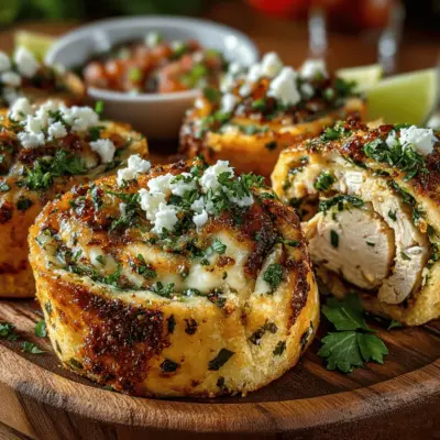 Spicy Green Chili Chicken Pinwheels: A Flavorful Delight