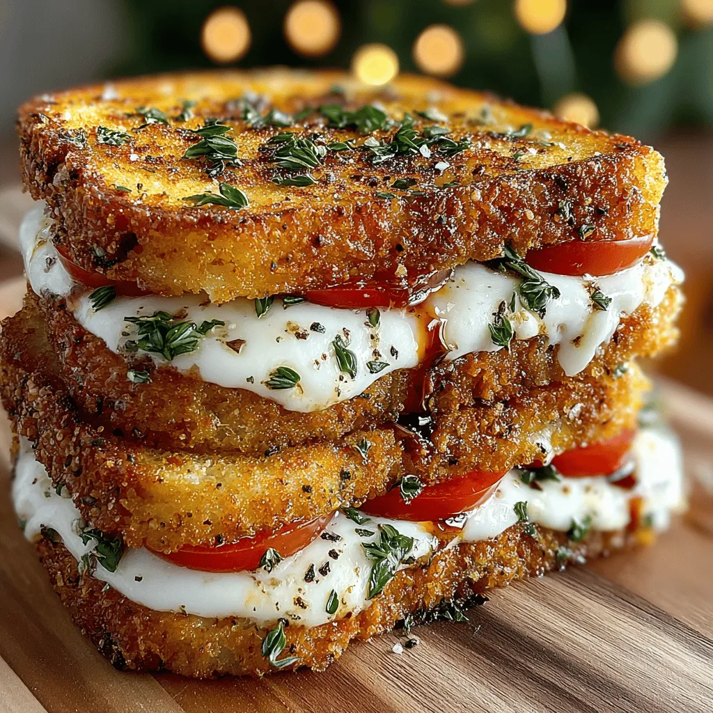 The Grilled Neapolitan Sandwich Melt is a sumptuous culinary creation that brings together the rich flavors of Italy in a comforting, yet elegant sandwich. This dish masterfully combines fresh mozzarella, ripe tomatoes, aromatic basil, and the perfect bread to create a melt that is not only satisfying but also evocative of the sun-kissed landscapes of Naples. Whether you're preparing a casual lunch for family or impressing guests with a gourmet dinner, this sandwich stands out for its simplicity and depth of flavor.