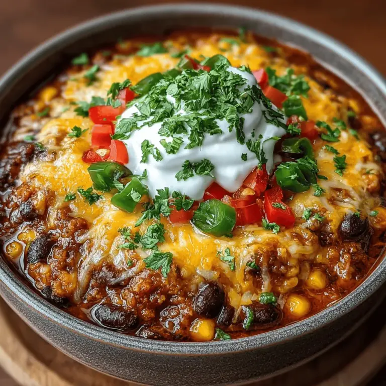 To create a well-balanced Sweet & Spicy Slow Cooker Chili Corn Bake, start by combining all your ingredients in a large mixing bowl. This step is crucial as it ensures that the flavors are evenly distributed throughout the dish. Begin with your base ingredients: the sweet corn, kidney beans, and black beans. Next, add in your diced tomatoes, chopped bell peppers, jalapeños, and any other vegetables you’ve chosen.