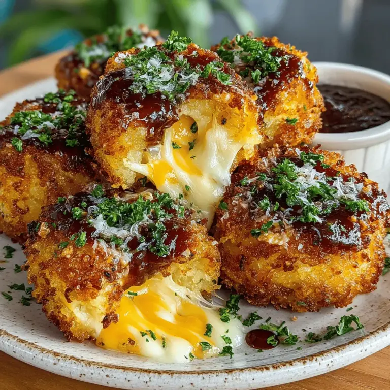 If you're seeking a comfort food that combines both nostalgia and innovation, look no further than Cheesy Bites of Happiness. This delightful recipe transforms the classic macaroni and cheese into bite-sized nuggets that are sure to bring joy to your taste buds. Whether enjoyed as a playful snack or served at a gathering, these cheesy morsels offer a warm embrace reminiscent of childhood favorites while appealing to the sophisticated palate of adults.