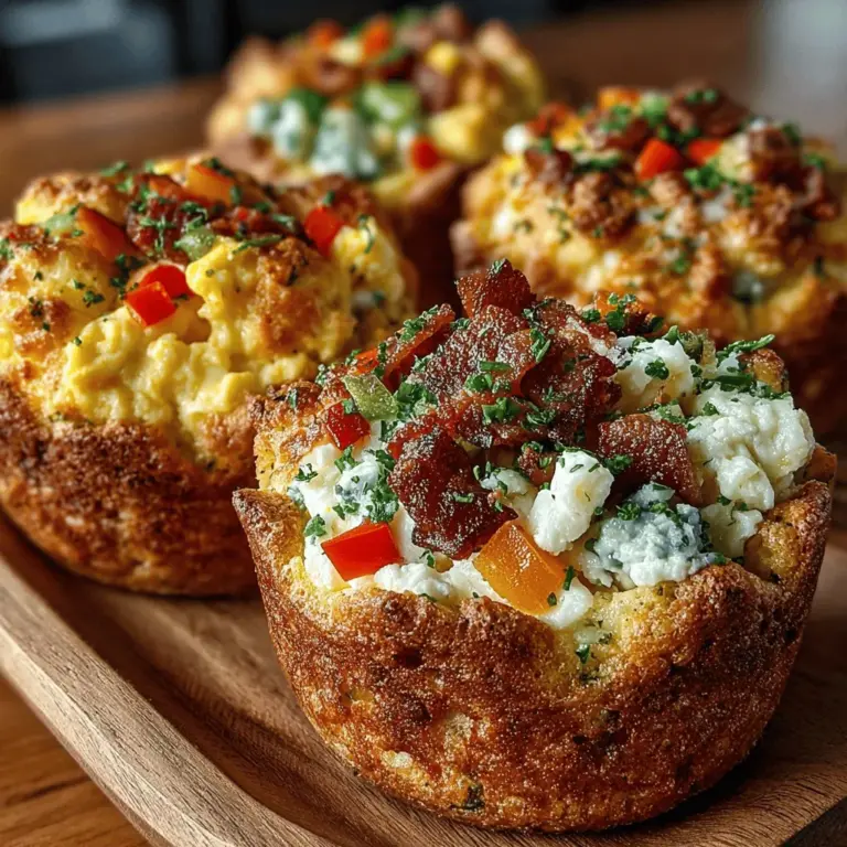 Mini Egg Muffin Bread Bowls are a delightful and versatile dish that can serve as the perfect breakfast or brunch option. These bite-sized creations combine the hearty goodness of bread with the rich, creamy texture of eggs, making them not only convenient but also satisfying. Imagine fluffy eggs mixed with gooey cheese and vibrant vegetables, all nestled inside a warm, toasty bread bowl. This dish is not just about taste; it also offers convenience for busy mornings or casual gatherings, allowing you to prepare a batch in advance and enjoy them throughout the week.
