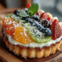 Once your cookie base has cooled completely, it’s time to bring this vibrant rainbow fruit pizza to life. The assembly process is not just about putting ingredients together; it’s about creating an artistic masterpiece that pleases the eyes and the palate.