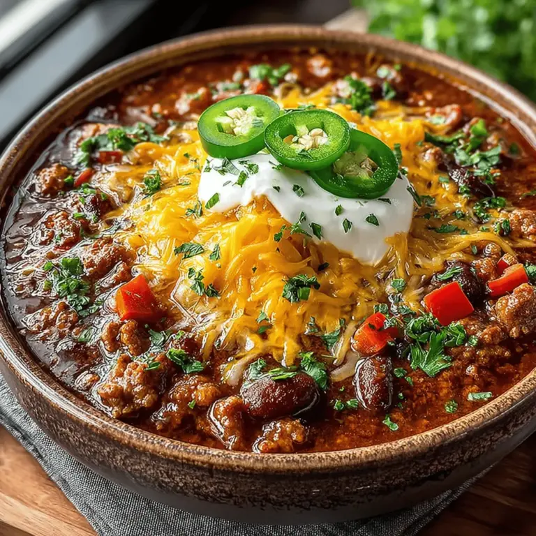 Chili has long been a beloved comfort food, celebrated for its bold flavors and satisfying warmth. The Slow Cooker Charcuterie Chili takes this classic dish to a new level by infusing it with the rich and savory elements typically found on a charcuterie board. This innovative recipe combines a variety of meats, beans, vegetables, and spices to create a hearty meal that is perfect for gatherings or cozy nights in.