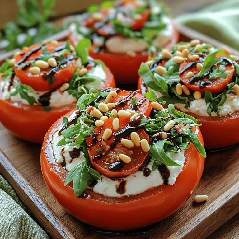 In the realm of vibrant, fresh salads, few dishes can rival the appeal of Stuffed Tomato Burrata Salad Cups. This Mediterranean-inspired recipe is a celebration of seasonal ingredients, showcasing a delightful combination of flavors and textures that are perfect for warm summer days. Whether you're hosting a casual dinner party or simply seeking a light yet satisfying meal, these stuffed tomatoes offer a refreshing twist on traditional salads.
