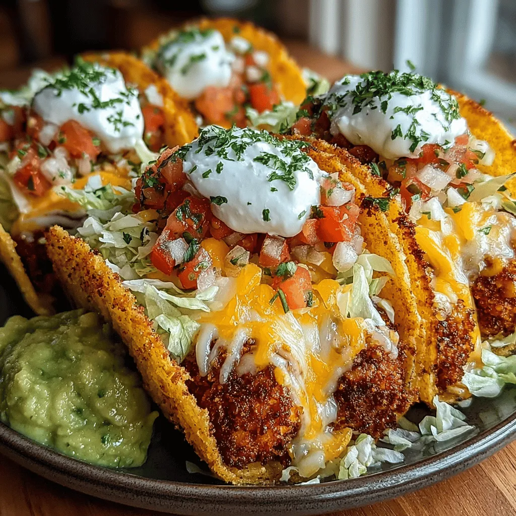In the realm of quick and satisfying meals, Crispy Chicken Taco Bites stand out as a deliciously fun option that elevates comfort food to a whole new level. This recipe showcases a harmonious blend of seasoned ground chicken, melted cheddar cheese, and crunchy panko breadcrumbs, all artfully wrapped in soft mini flour tortillas. Whether you’re planning a family dinner, gearing up for game day, or hosting a lively party, these bite-sized delights are bound to please both adults and children alike. Their enticing flavors and delightful textures make them a versatile dish that can be enjoyed as an appetizer or a main course.