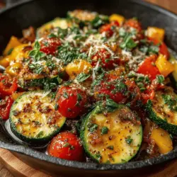 As you approach the final stages of your Zucchini & Tomato Summer Skillet, it's essential to ensure everything is well combined and perfectly cooked. Stir the ingredients gently to allow the flavors to meld while preventing the zucchini from becoming overly soft. The goal is to achieve a tender-crisp texture in the zucchini and a slightly softened yet still vibrant tomato.