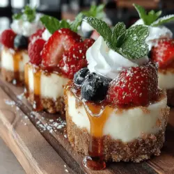 The crust of your mini cheesecakes is crucial for providing a contrasting texture to the smooth filling. The primary ingredient for the crust is graham cracker crumbs, which lend a sweet, slightly nutty flavor and a satisfying crunch. The crumbs are combined with sugar and melted butter, which work together to bind the crust and enhance its flavor.