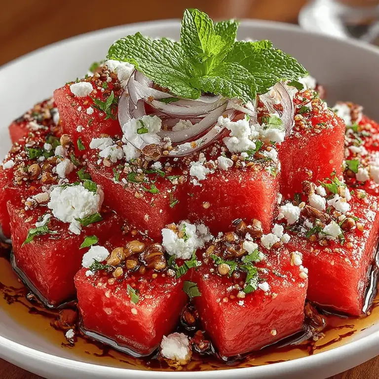 Watermelon is often hailed as the quintessential summer fruit, known for its hydrating properties and naturally sweet flavor. When paired with feta cheese, it creates a delightful contrast that tantalizes the taste buds. The rich, crumbly texture of feta complements the succulent, juicy bites of watermelon, creating a salad that is both refreshing and satisfying.