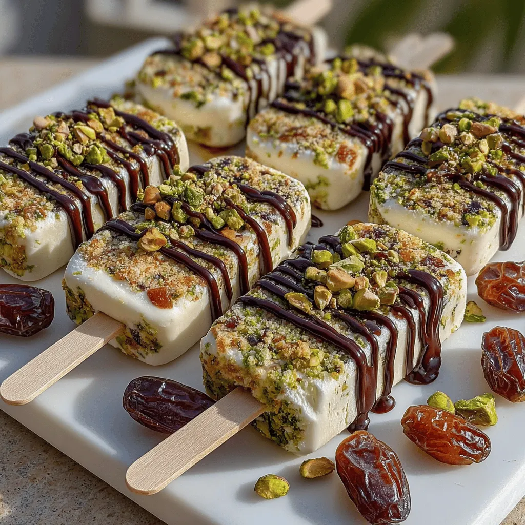Incorporating chocolate into your Frozen Yogurt Pistachio Date Pops not only enhances the flavor but also adds a touch of indulgence. Dark chocolate, in particular, is known for its numerous health benefits. Rich in antioxidants, dark chocolate can help improve heart health by lowering blood pressure and cholesterol levels. It also contains minerals such as iron, magnesium, and copper, which are essential for maintaining overall well-being. Moreover, the slight bitterness of dark chocolate balances the sweetness of the dates in your pops, creating a harmonious flavor profile that is both satisfying and nutritious.