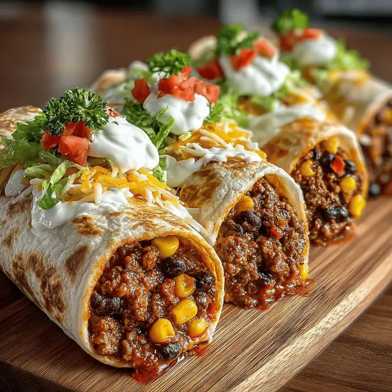 Delighting your taste buds while maintaining a healthy lifestyle can often feel like a juggling act. With busy schedules and the constant quest for nutritious meal options, finding a balance between flavor and health can be challenging. Enter the Spicy Chili Turkey Wraps, a culinary creation that masterfully blends lean protein, vibrant vegetables, and bold flavors into a convenient tortilla wrap. This recipe not only satisfies your hunger but also provides a wholesome meal that is quick and easy to prepare, making it perfect for busy weeknights or meal prep.