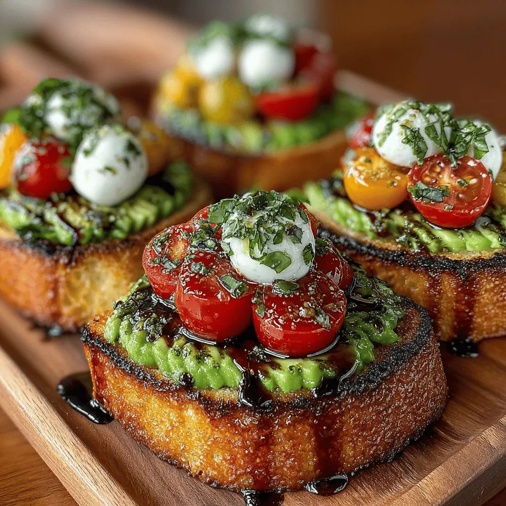 Mini Caprese Avocado Toast Cups are an exquisite culinary creation that seamlessly marries vibrant flavors and textures, making them an ideal choice for various occasions. Whether you're hosting a casual brunch, looking for a crowd-pleasing appetizer for a party, or simply craving a healthy snack, these bite-sized delights are sure to impress. The recipe features a delightful combination of creamy avocado, fresh mozzarella, juicy cherry tomatoes, and aromatic basil, all elegantly drizzled with tangy balsamic glaze. As we delve into this article, we will take you through the essential ingredients, step-by-step preparation, and helpful tips to ensure you can effortlessly recreate these delicious treats in your own kitchen.