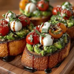Mini Caprese Avocado Toast Cups are an exquisite culinary creation that seamlessly marries vibrant flavors and textures, making them an ideal choice for various occasions. Whether you're hosting a casual brunch, looking for a crowd-pleasing appetizer for a party, or simply craving a healthy snack, these bite-sized delights are sure to impress. The recipe features a delightful combination of creamy avocado, fresh mozzarella, juicy cherry tomatoes, and aromatic basil, all elegantly drizzled with tangy balsamic glaze. As we delve into this article, we will take you through the essential ingredients, step-by-step preparation, and helpful tips to ensure you can effortlessly recreate these delicious treats in your own kitchen.