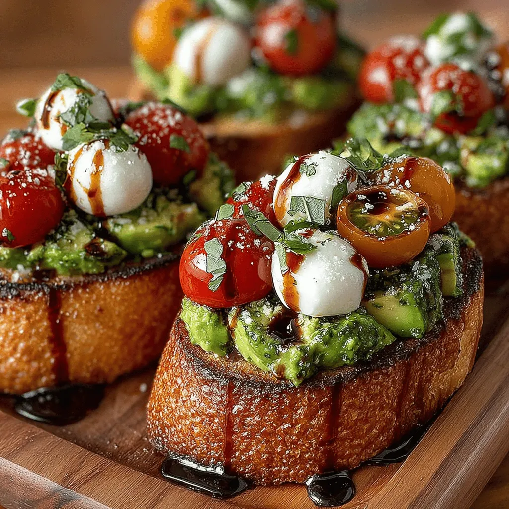 Mini Caprese Avocado Toast Cups are an exquisite culinary creation that seamlessly marries vibrant flavors and textures, making them an ideal choice for various occasions. Whether you're hosting a casual brunch, looking for a crowd-pleasing appetizer for a party, or simply craving a healthy snack, these bite-sized delights are sure to impress. The recipe features a delightful combination of creamy avocado, fresh mozzarella, juicy cherry tomatoes, and aromatic basil, all elegantly drizzled with tangy balsamic glaze. As we delve into this article, we will take you through the essential ingredients, step-by-step preparation, and helpful tips to ensure you can effortlessly recreate these delicious treats in your own kitchen.