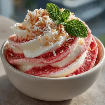 Tropical Paradise Raspberry Coconut Yogurt Swirls: A Refreshing Frozen Treat