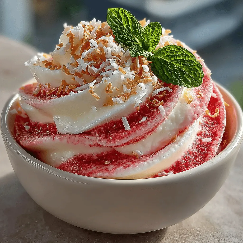 As the temperature rises and the sun shines brightly, the craving for refreshing and indulgent treats becomes almost inevitable. Enter the Tropical Paradise Raspberry Coconut Yogurt Swirls, a luscious frozen dessert that beautifully combines the tartness of vibrant raspberries with the creamy richness of coconut yogurt. This delightful recipe not only tantalizes the taste buds but also offers a health-conscious alternative to traditional frozen desserts. With its natural ingredients and simple preparation, this treat is perfect for warm days or as a light, satisfying dessert any time of the year.