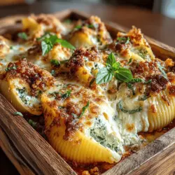 Cheesy Spinach-Stuffed Shells Delight