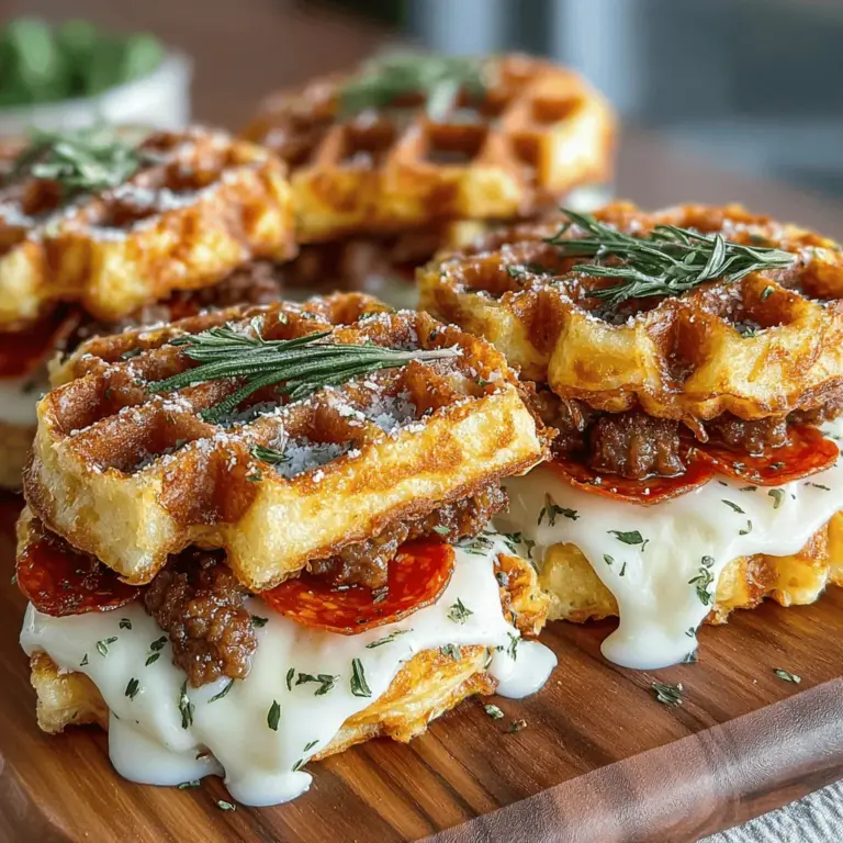 Mini Sausage Pizza Waffle Sliders represent a delightful culinary innovation, merging the comforting essence of breakfast with the iconic flavors of classic pizza. These sliders are not only versatile but also incredibly appealing, making them an ideal choice for a wide range of occasions. Whether you are planning a vibrant brunch with friends, a fun family dinner, or simply looking to indulge in a creative snack, these sliders promise to deliver satisfaction and delight with every bite. In this article, we will guide you through the process of creating these delicious mini sliders, providing insights into the ingredients, preparation steps, and assembly techniques that will help you impress your guests and satisfy your cravings.