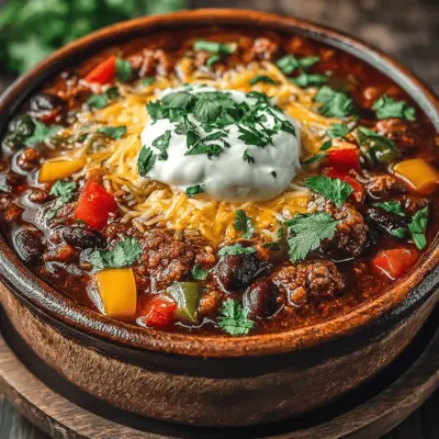 Slow Cooker Balsamic Vinaigrette Chili
