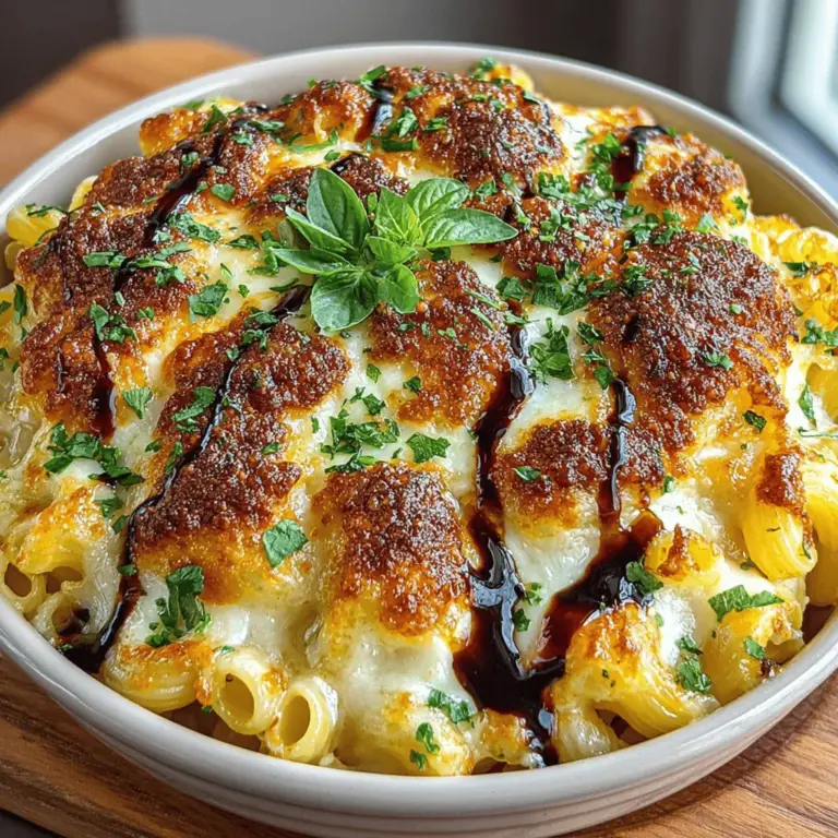 Balsamic Bliss Mac & Cheese is a delightful twist on the classic comfort food that many of us adore. This innovative recipe combines the creamy, indulgent qualities of traditional macaroni and cheese with the vibrant, tangy notes of balsamic vinegar, creating a dish that is both comforting and sophisticated. Whether you’re looking for a heartwarming weeknight dinner or a standout side dish for a special occasion, Balsamic Bliss Mac & Cheese is sure to impress.