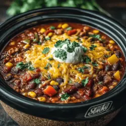If you’re on the hunt for a comforting, nutritious meal that brings together the best of hearty ingredients and cheesy goodness, look no further than Cheesy Veggie Chili Delight. This delicious recipe is a delightful twist on traditional chili, incorporating a vibrant medley of vegetables, protein-packed beans, and a luscious layer of cheese that appeals to both vegetarians and cheese lovers alike. Perfect for a cozy dinner or a gathering with friends, this chili not only satisfies the taste buds but also offers a wholesome alternative to meat-laden dishes.